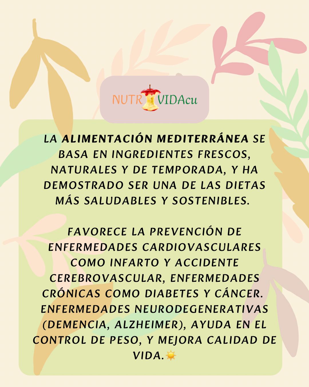 Menú Semanal Alimentación Mediterránea