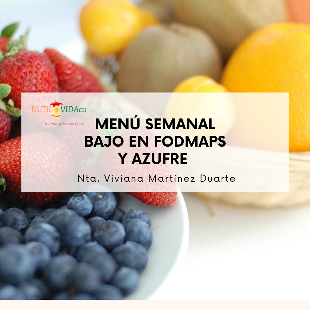 Menú Semanal Bajo en FODMAPs y Azufre