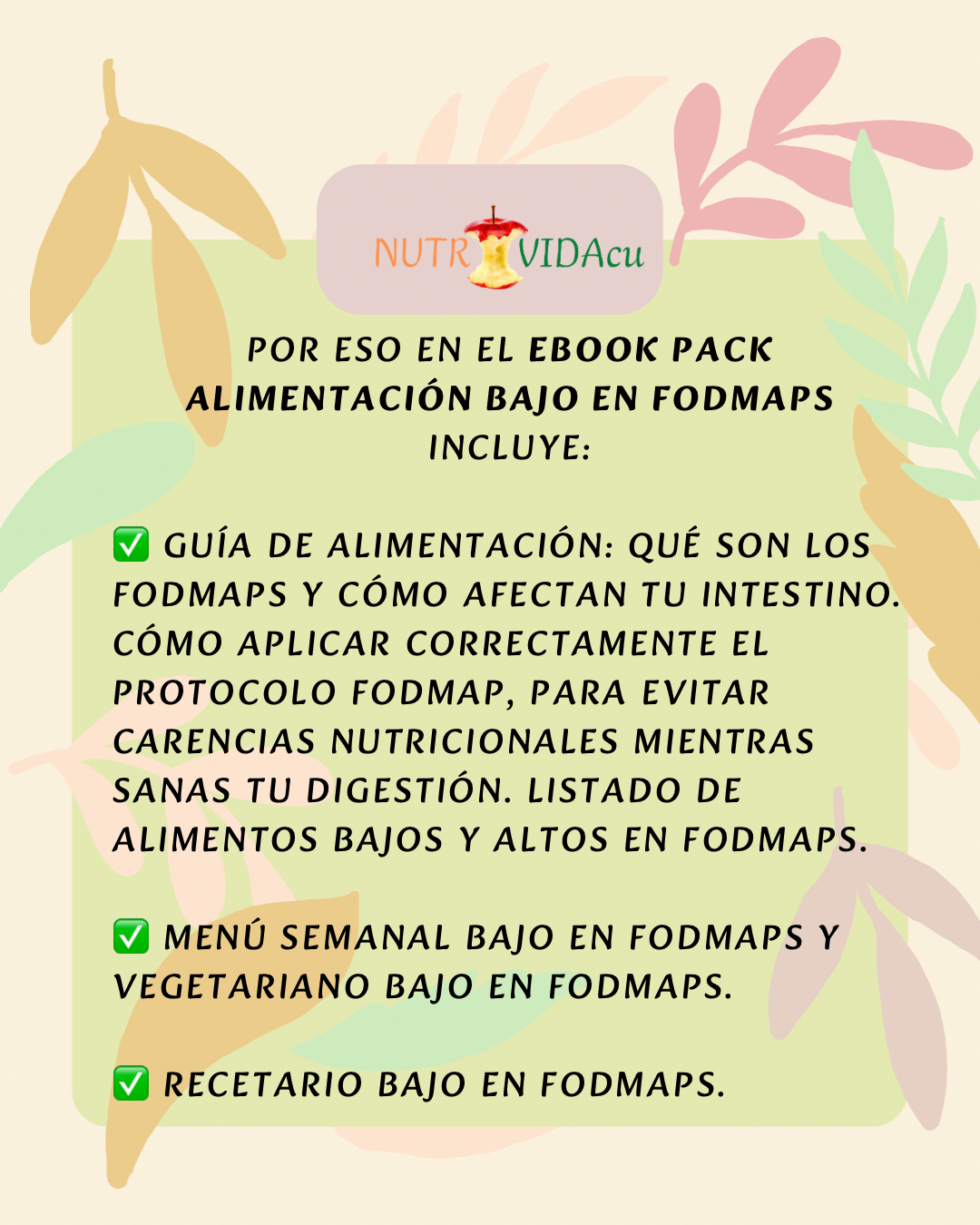 🥗Pack Alimentación Bajo en Fodmaps