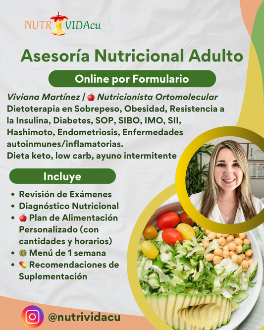 🍎 Asesoría Nutricional Adulto Online por Formulario